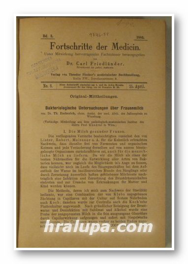 FORTSCHRITTE DER MEDICIN, Dr. CARL FRIELANDER, Berlin 1885