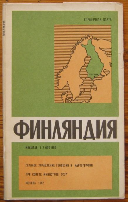 ФИНЛАНДИЯ, СПРАВОЧНА КАРТА, 1982 Г.