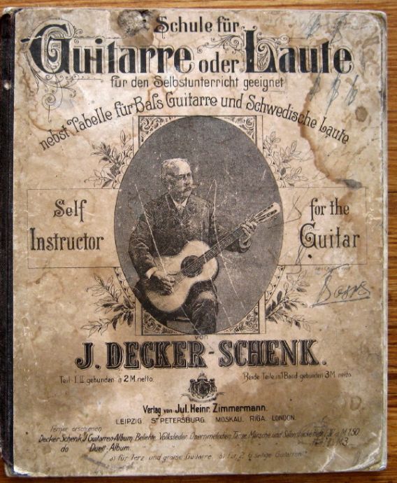 SCHULE FUR GUITARRE ODER LAUTE, SELF INSTRUCTOR FOR THE GUITAR