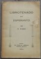 LIBROTENADO EN ESPERANTO, N. KAMO, 1924
